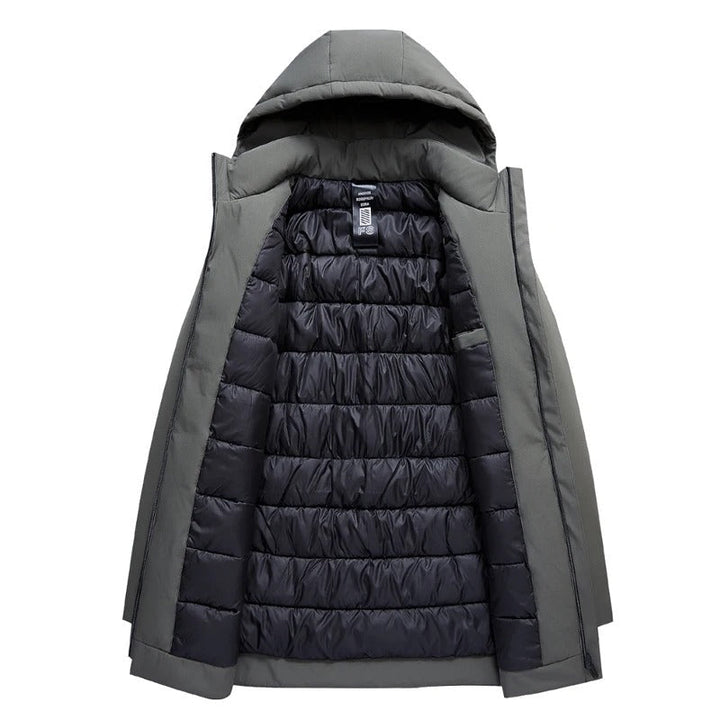 Parka Uomo con Cappuccio Imbottito Caldo Medio
