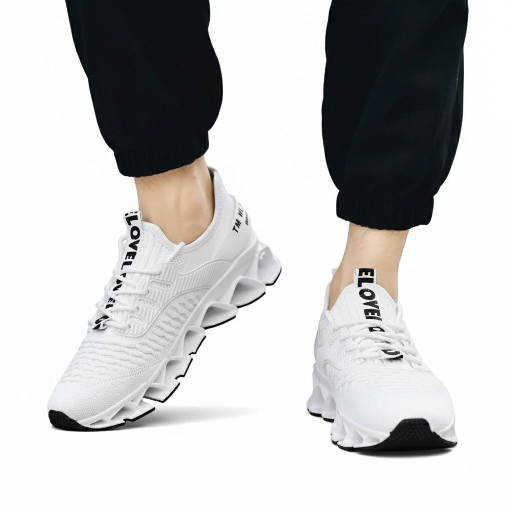 Sneakers Uomo con Rialzo Interno Suola Strutturata Comfort