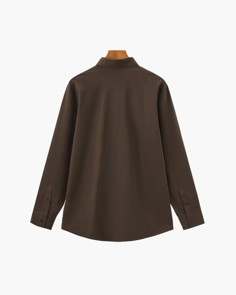 Camicia Uomo Cotone Elasticizzato Vestibilità Moderna