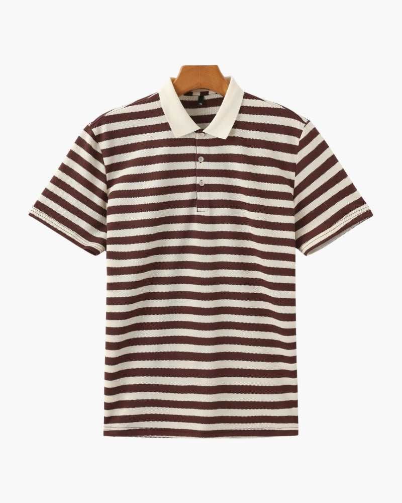 Polo Uomo in Maglia Testurizzata Stile Casual Raffinato