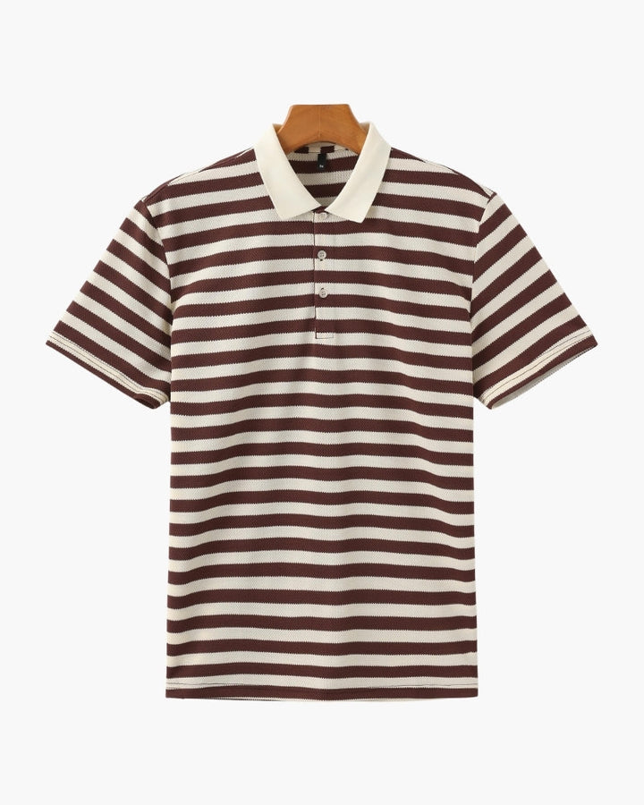 Polo Uomo in Maglia Testurizzata Stile Casual Raffinato