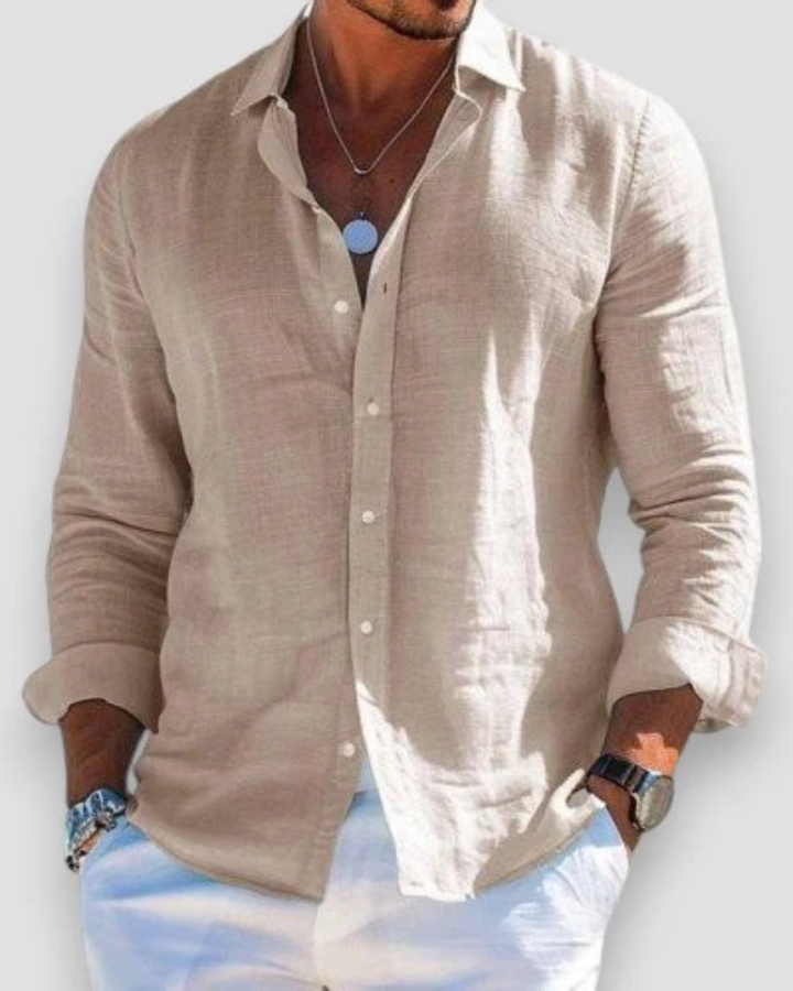 Camicia Uomo Casual in Lino Leggera e Versatile