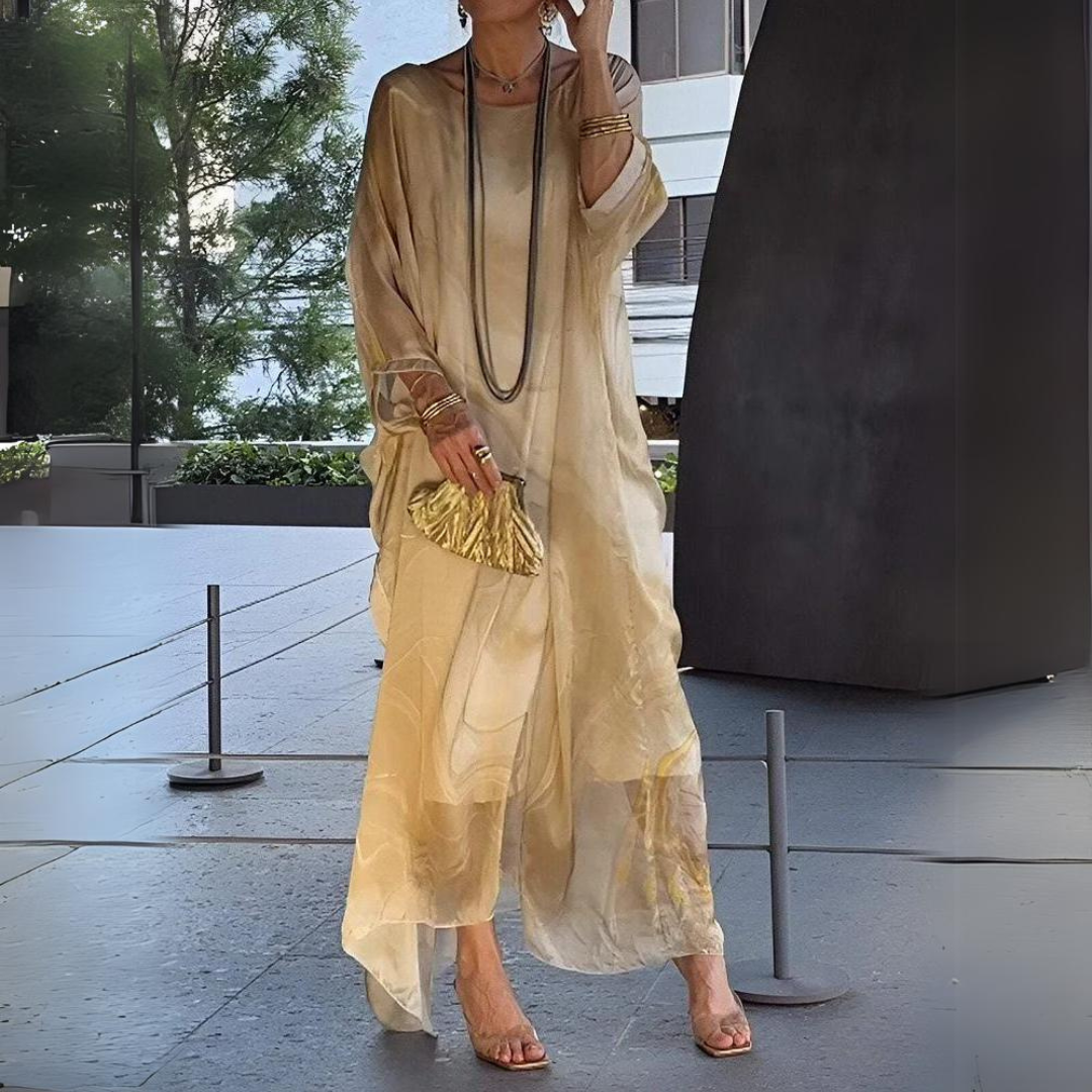 Abito Donna in Seta e Chiffon Elegante - Vesarelli