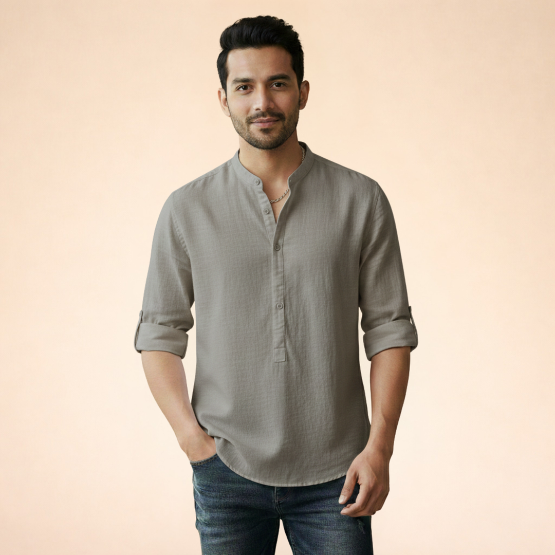 Camicia Uomo Estiva Elegante Vestibilità Slim