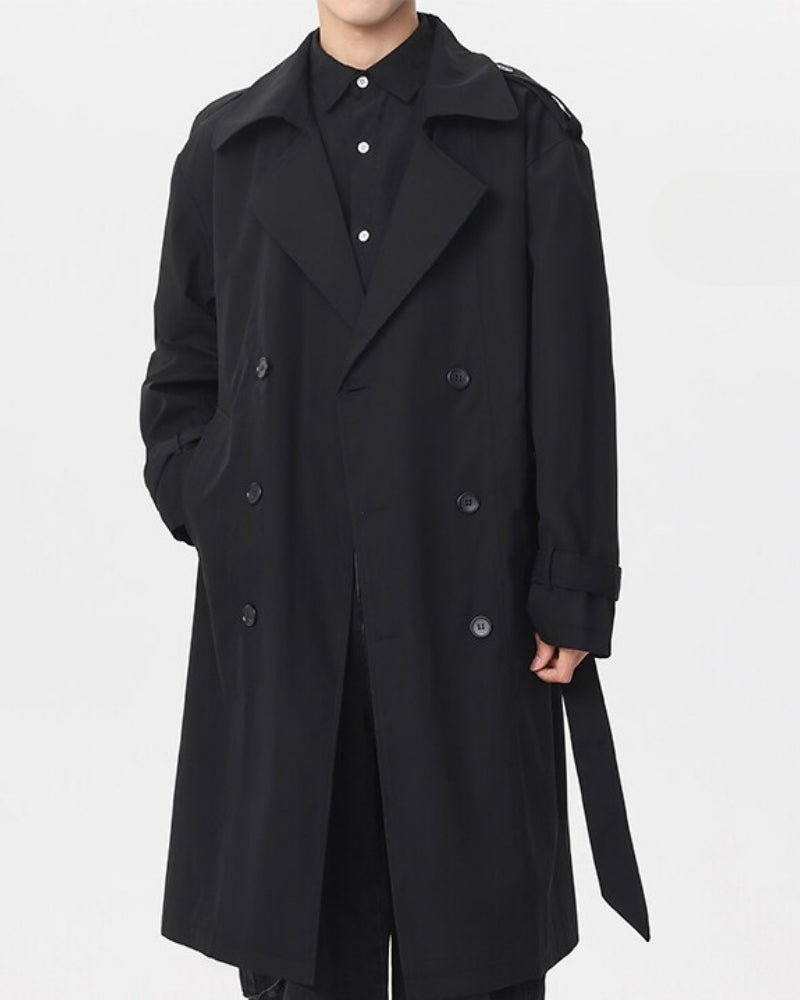 Cappotto Trench Uomo Doppiopetto Classico Vestibilità Regolare