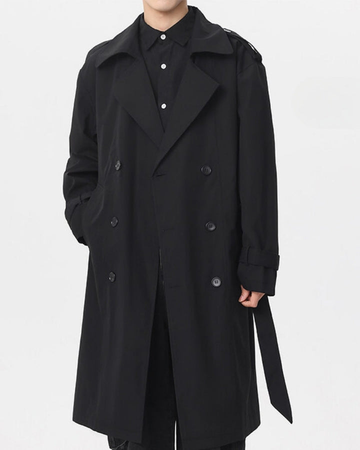 Cappotto Trench Uomo Doppiopetto Classico Vestibilità Regolare