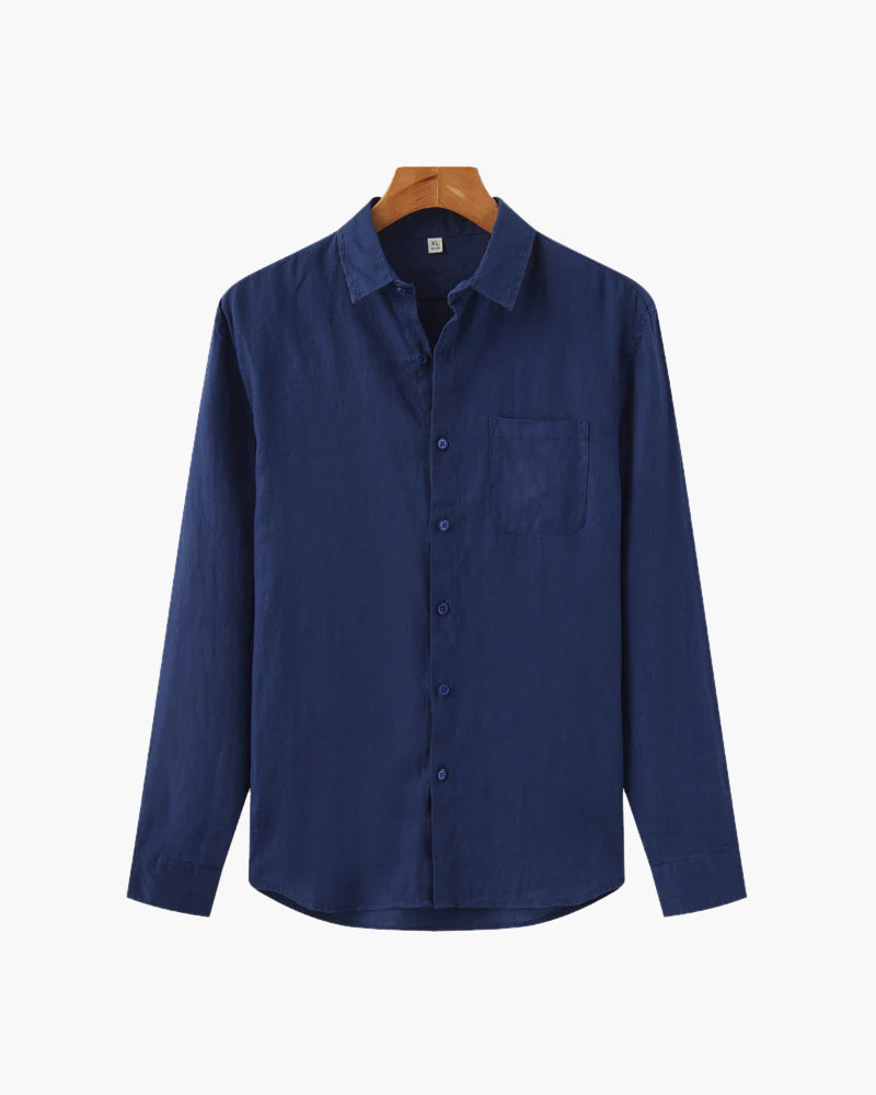 Camicia Uomo in Lino Traspirante Vestibilità Rilassata