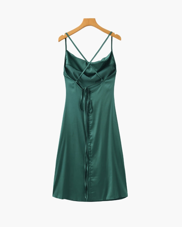 Abito Slip Donna in Satin Vestibilità Fluida