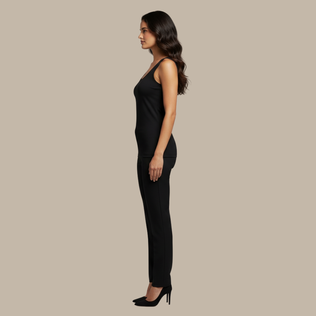Canotta Donna Elegante Maniche Corte Raffinata