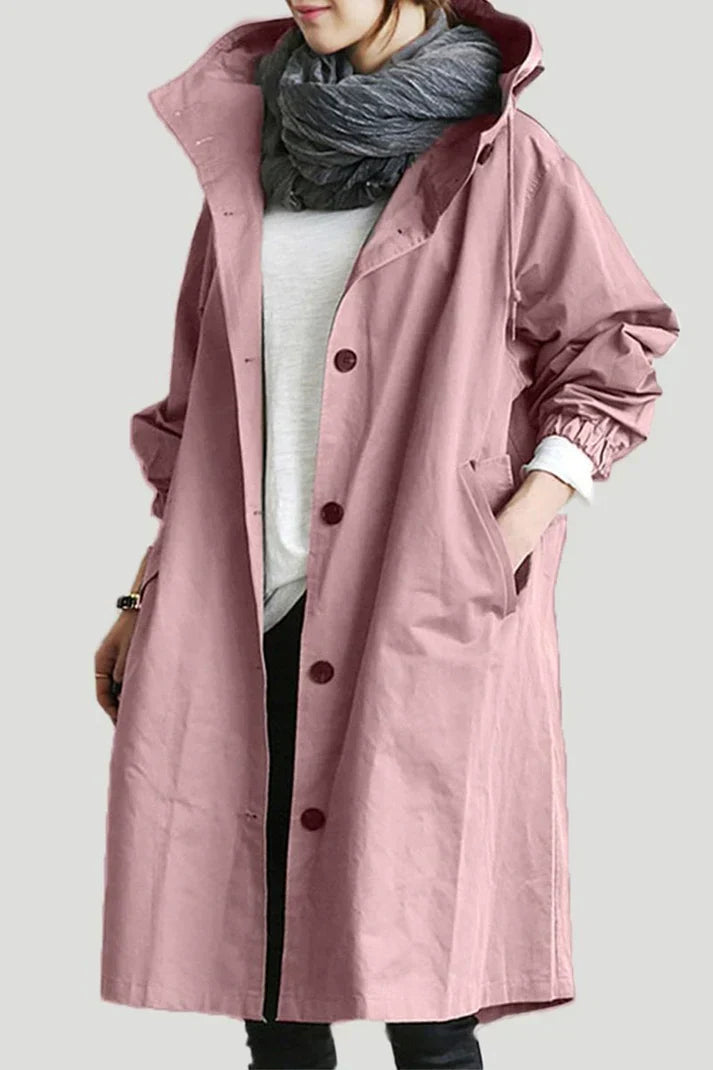 Trench Uomo Impermeabile con Cappuccio Regular Fit