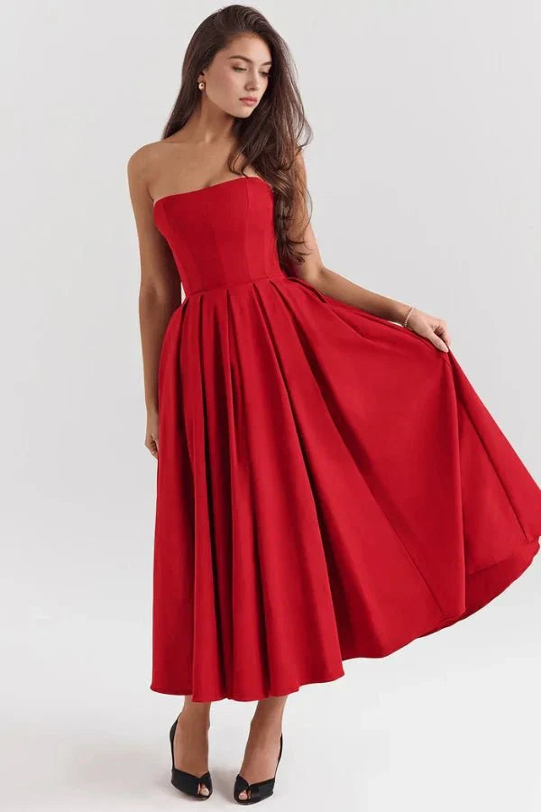 Abito Lungo Donna Stile Elegante Scivolato