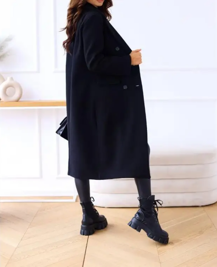 Trench lungo Donna Aderente Tessuto Confortevole Autunno Inverno
