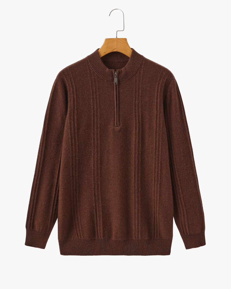 Maglione Uomo in Cashmere Mezzo Zip Comfort