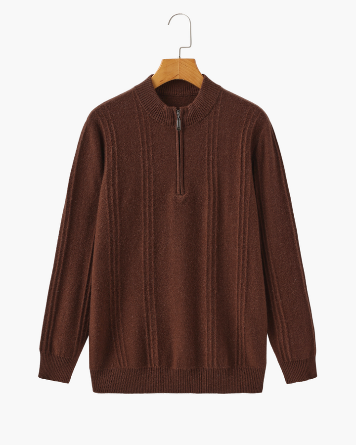 Maglione Uomo in Cashmere Mezzo Zip Comfort