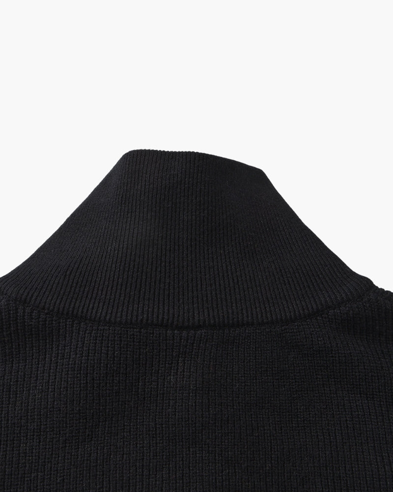 Pullover Uomo Mezzo Zip Maglia Tecnica Strutturata