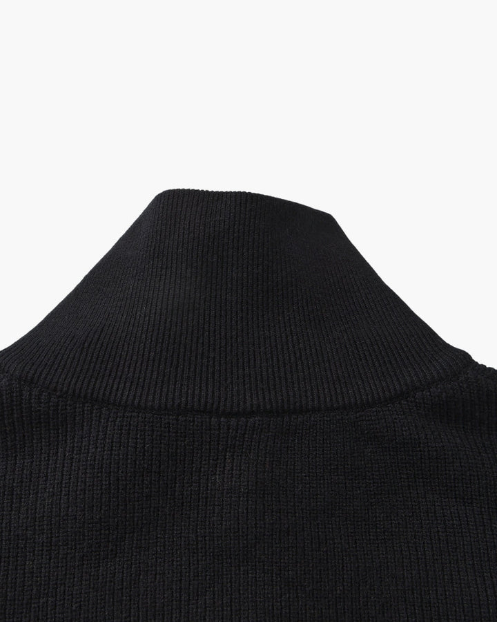 Pullover Uomo Mezzo Zip Maglia Tecnica Strutturata