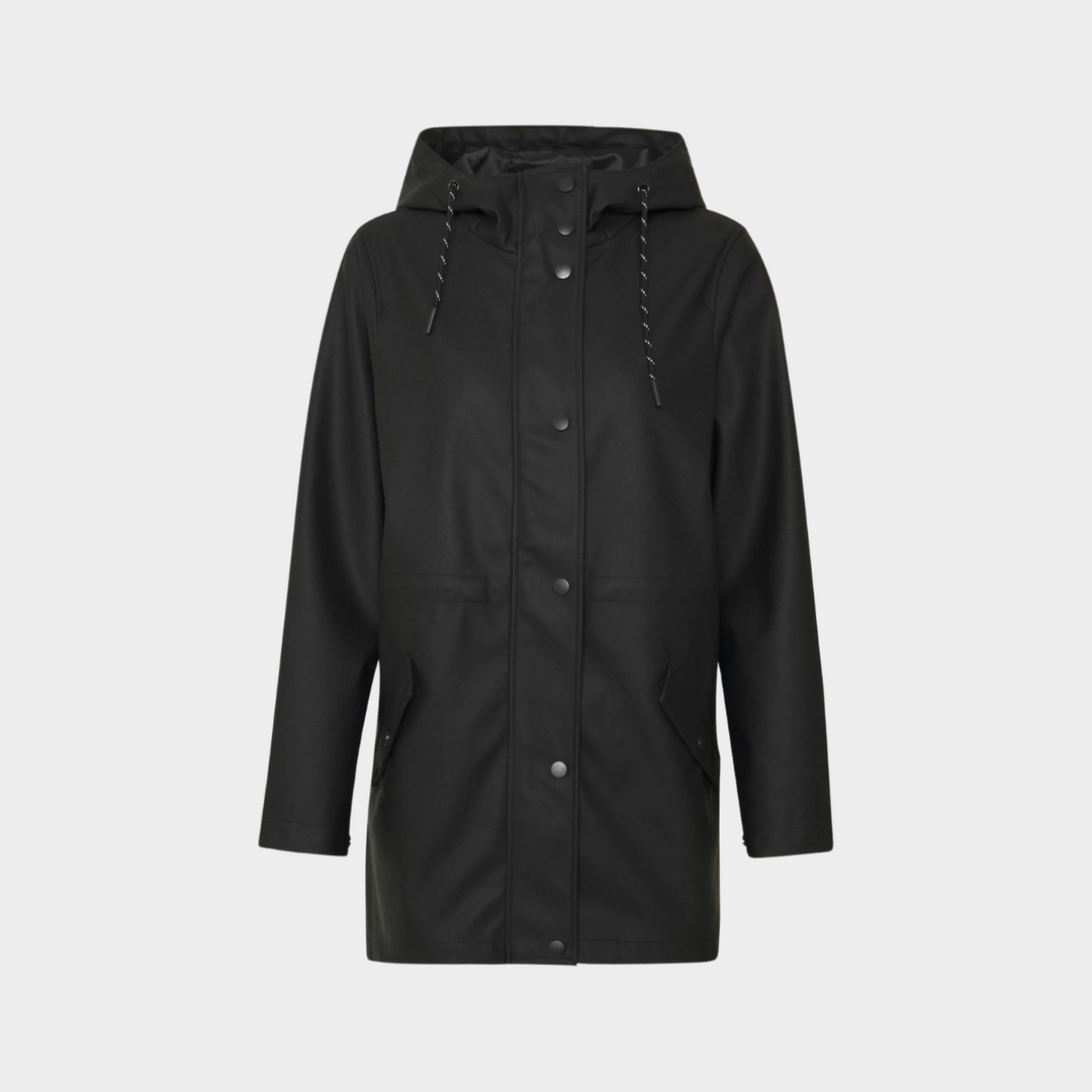 Giacca Impermeabile Donna Elegante Vestibilità Classica