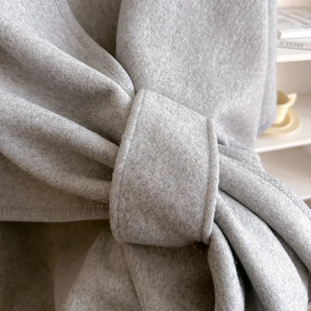 Cappotto Donna in Tessuto Antivento Mantella Oversize Manica Lunga