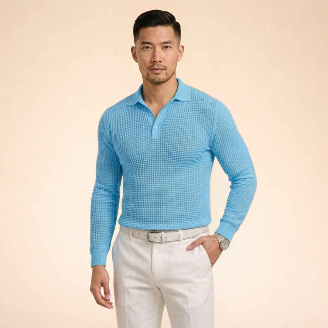 Polo Uomo Maniche Lunghe Stile Elegante