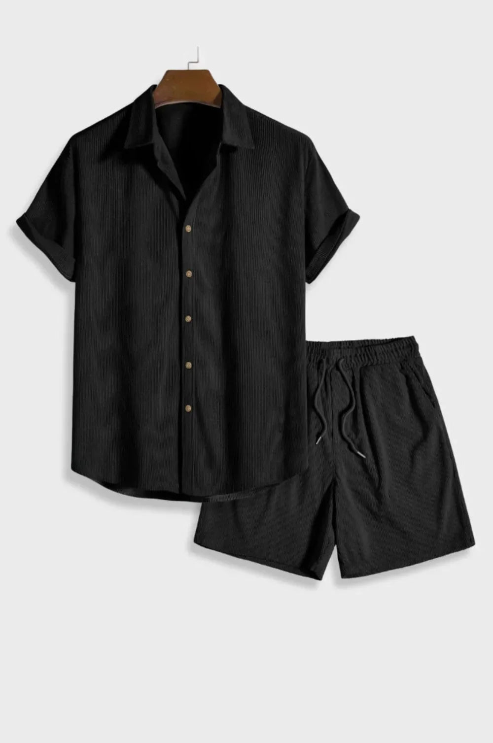 Set Uomo Camicia e Pantaloncini Estivi Leggeri