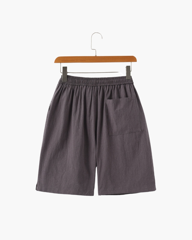 Shorts Uomo in Lino Traspiranti Vita Elastica