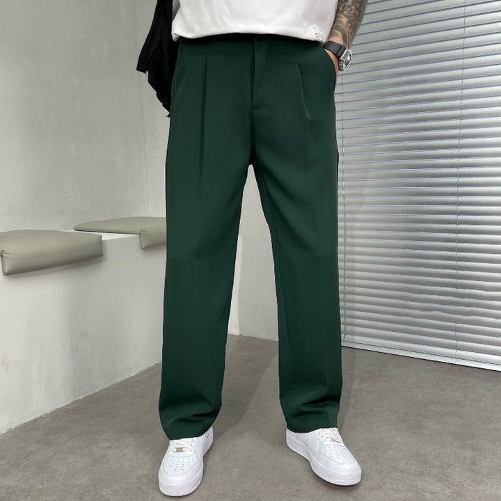 Pantaloni Uomo in Cotone Vestibilità Comoda Uso Quotidiano