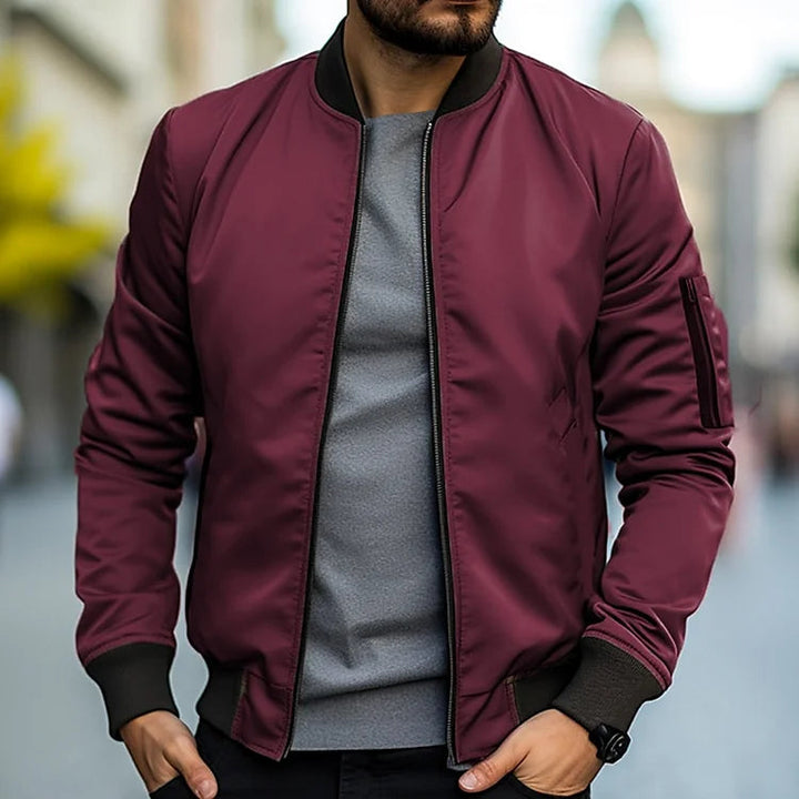 Bomber Uomo Elegante Vestibilità Regolare