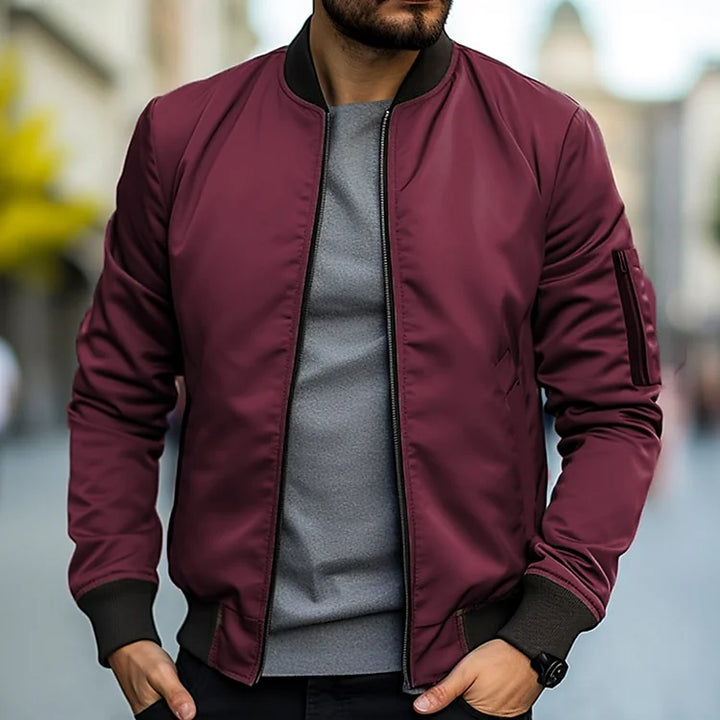 Giubbotto Bomber Uomo con Cerniera Stile Elegante