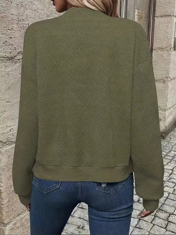 Bomber Donna Leggero in Tessuto con Cerniera Comodo - Vesarelli
