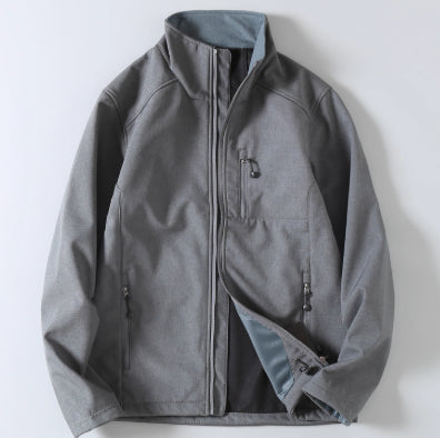 Giacca Softshell Uomo Casual con Cerniera Attività Outdoor