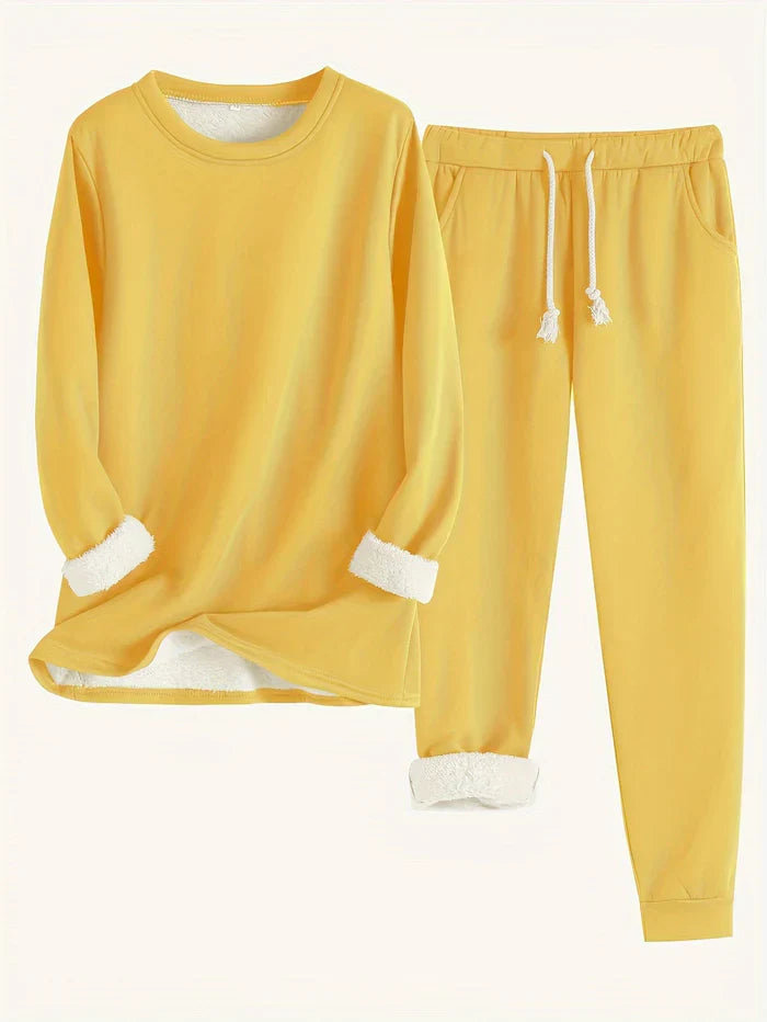 Completo Termico Donna Due Pezzi Tessuto Caldo Elasticizzato