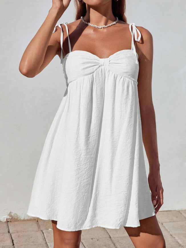 Mini Abito Donna Semplice Tessuto Leggero Vestibilità Comoda