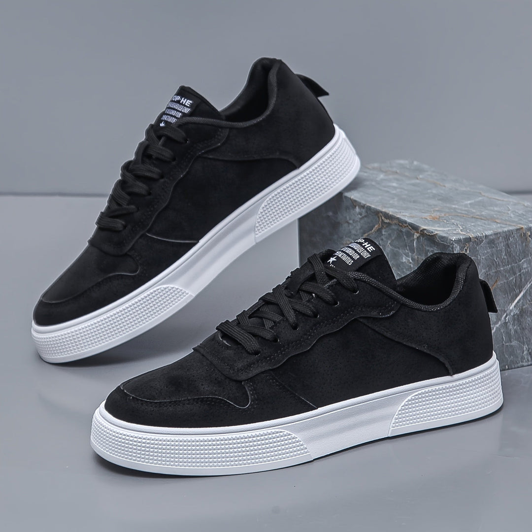 Sneakers Uomo Basse Tessuto Tinta Unita