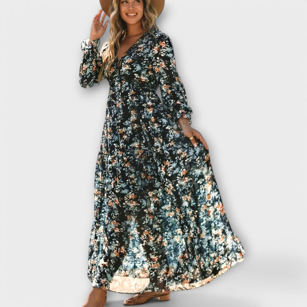 Abito Maxi Donna Vestibilità Fluida Stile Elegante