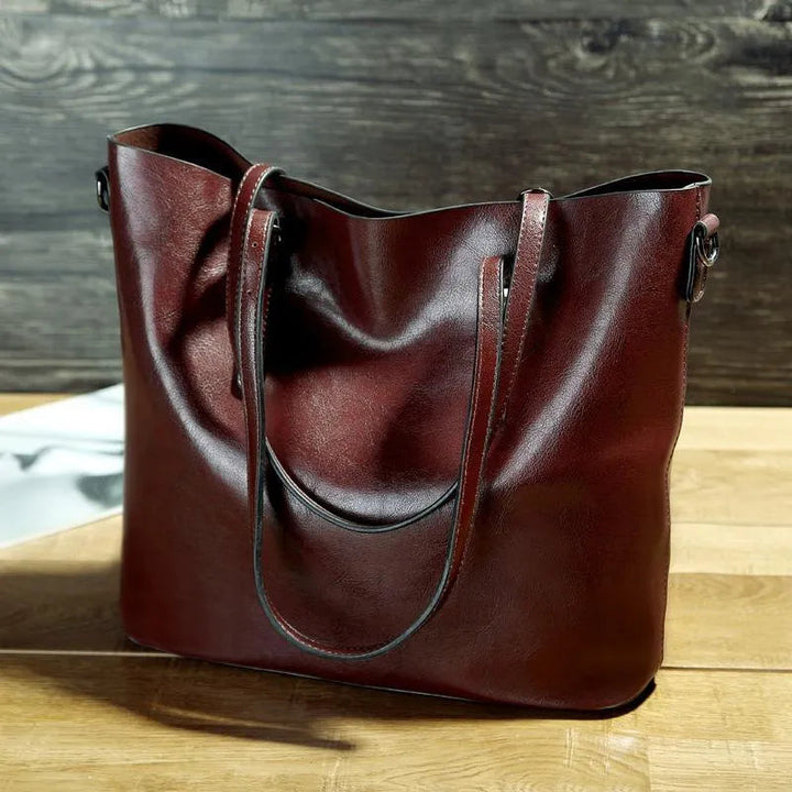 Borsa a Mano Donna Similpelle Grande Manici Robusti