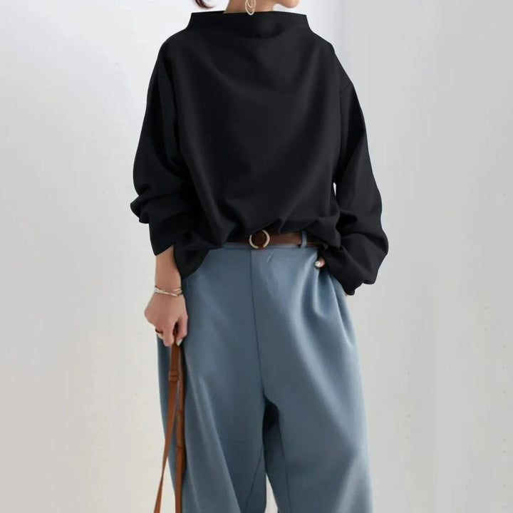 Maglione Donna Collo Alto Maniche Lunghe Vestibilità Casual