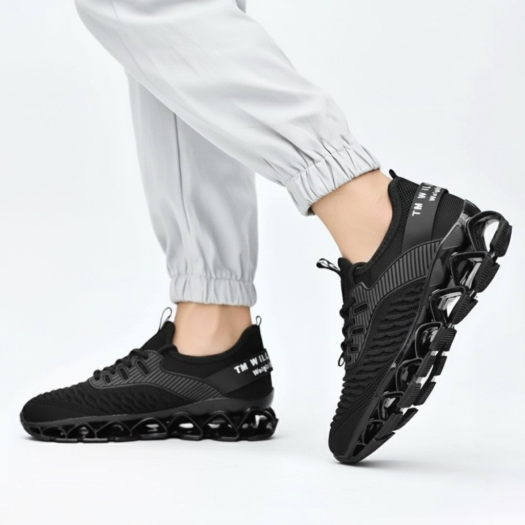 Sneakers Uomo con Rialzo Interno Suola Strutturata Comfort