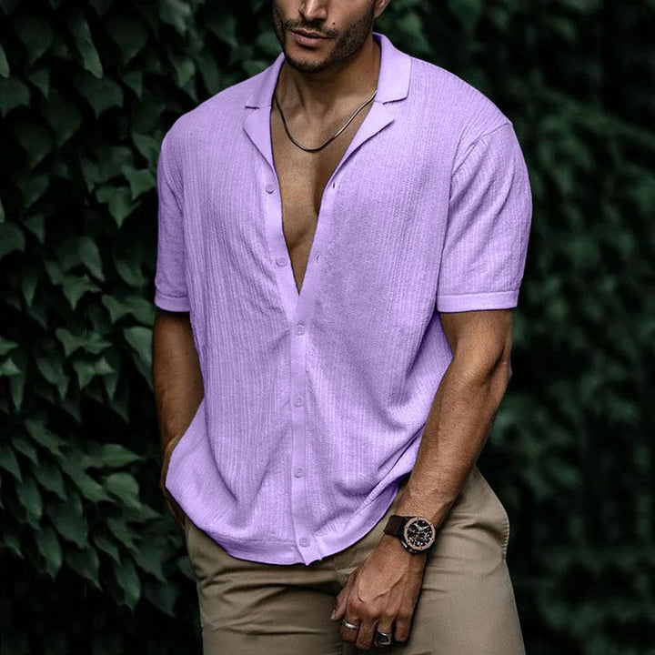 Camicia Uomo in Lino Leggera Vestibilità Regular