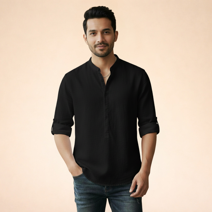 Camicia Uomo Estiva Elegante Vestibilità Slim