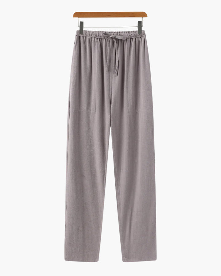 Pantaloni Uomo in Lino Slim Fit Vestibilità Comoda Estiva