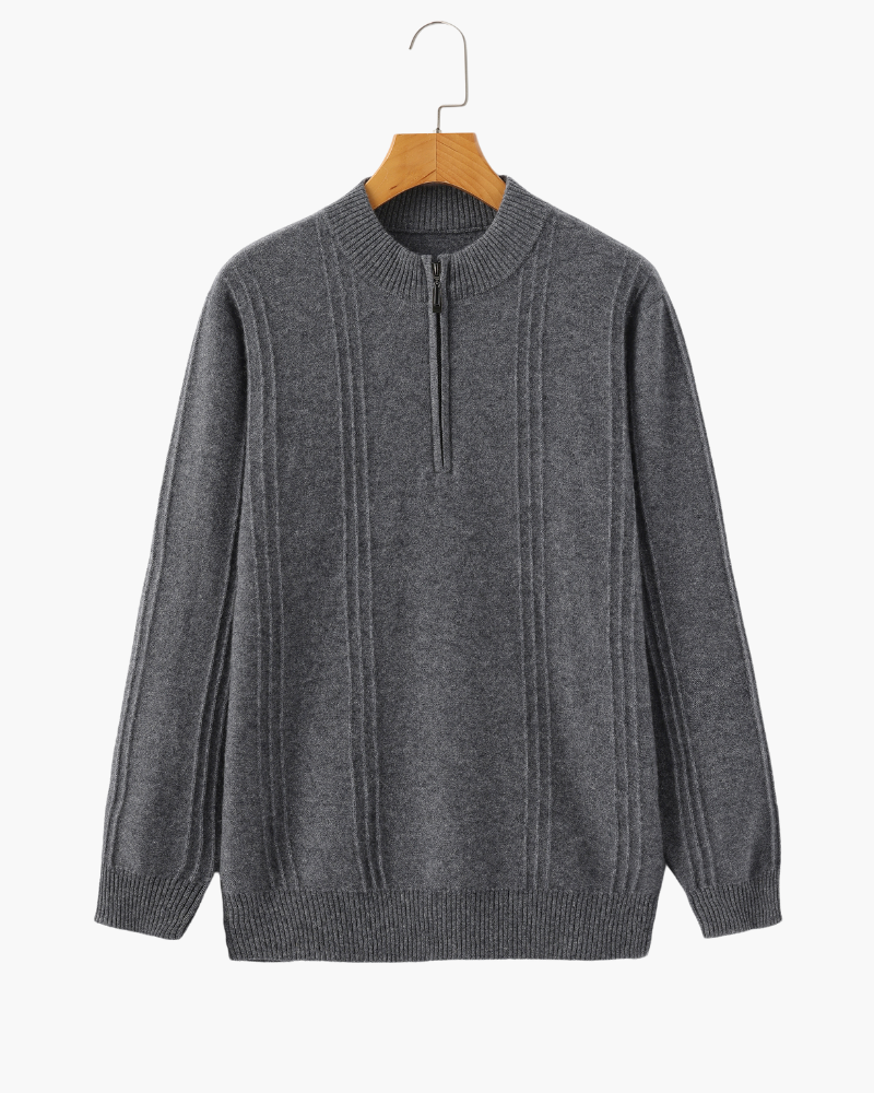 Maglione Uomo in Cashmere Mezzo Zip Comfort