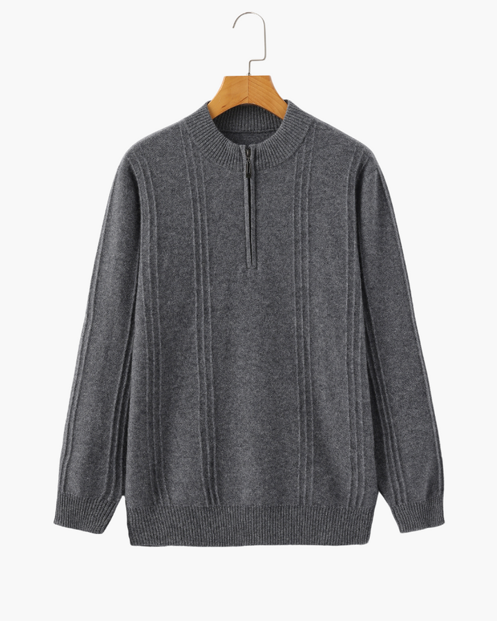 Maglione Uomo in Cashmere Mezzo Zip Comfort