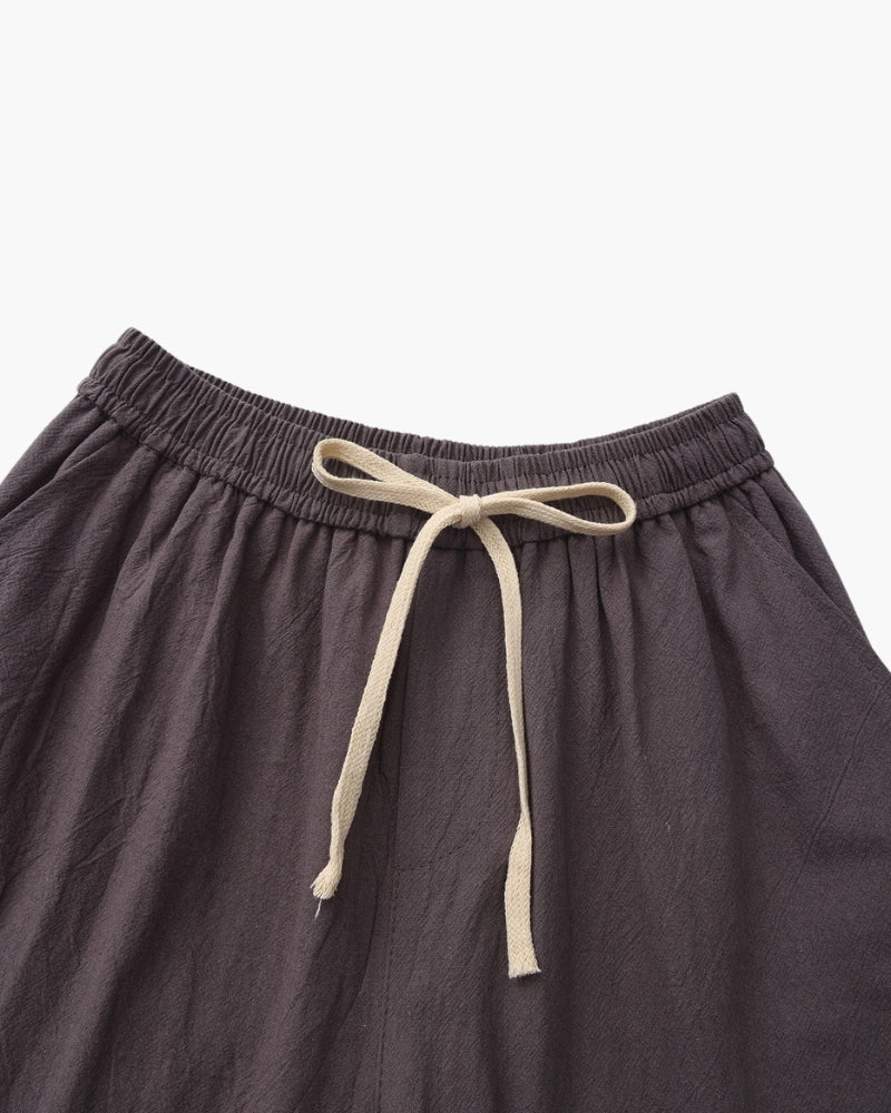 Shorts Uomo in Lino Traspiranti Vita Elastica