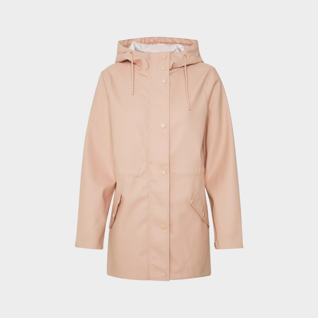 Giacca Impermeabile Donna Elegante Vestibilità Classica