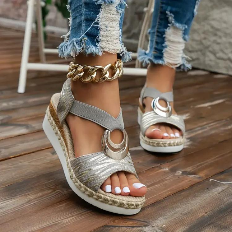 Sandali Donna Ortopedici Estivi Dettaglio Circolare Stile Boho - Vesarelli