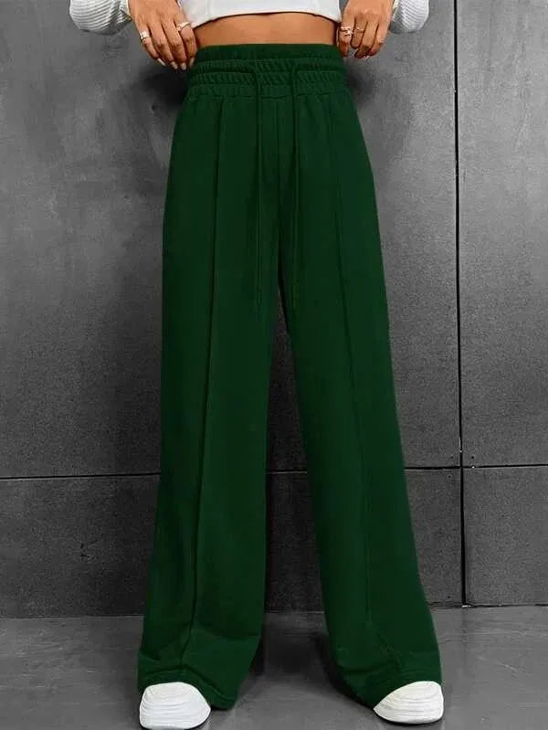 Pantaloni Donna Leggeri Vita Alta Vestibilità Comoda Ampia