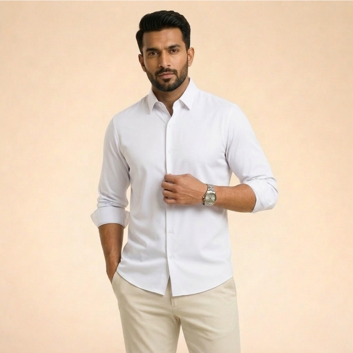 Camicia Uomo Classica Maniche Lunghe Elegante