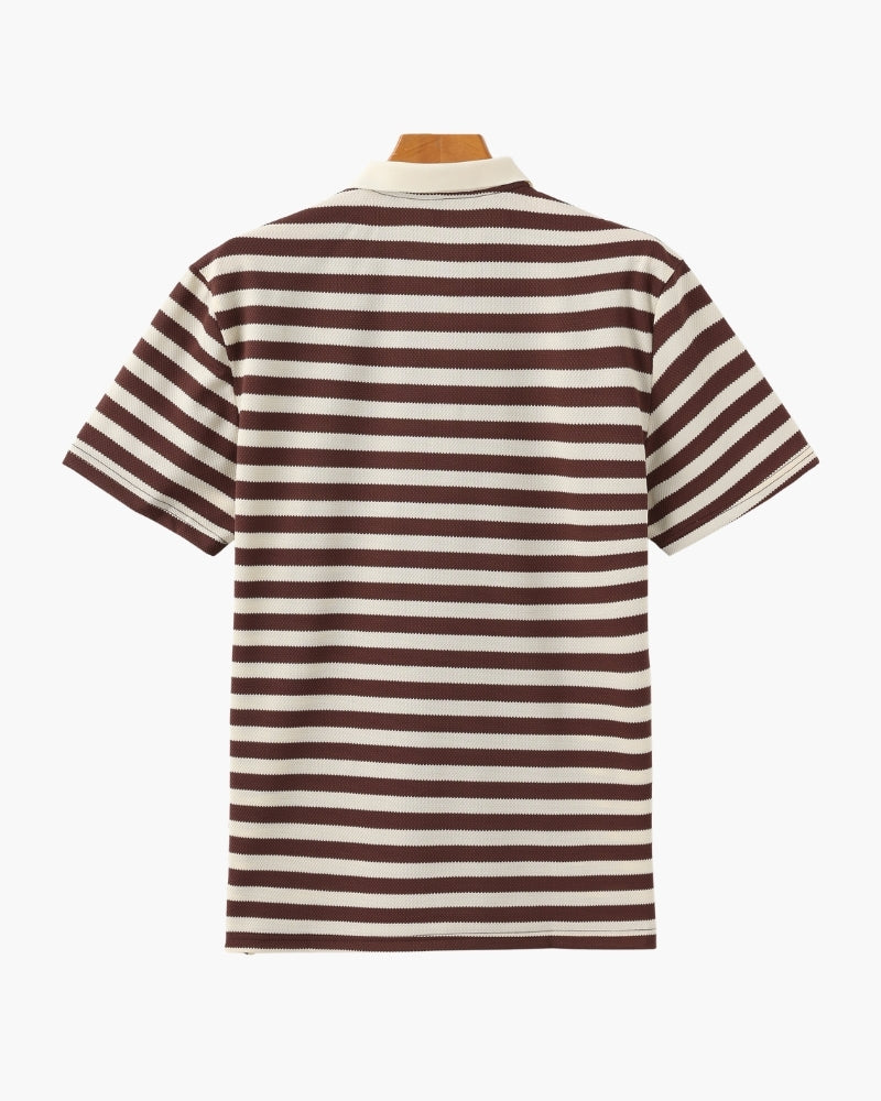 Polo Uomo in Maglia Testurizzata Stile Casual Raffinato
