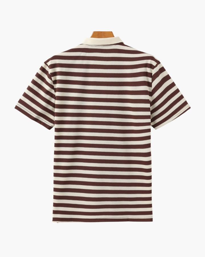 Polo Uomo in Maglia Testurizzata Stile Casual Raffinato