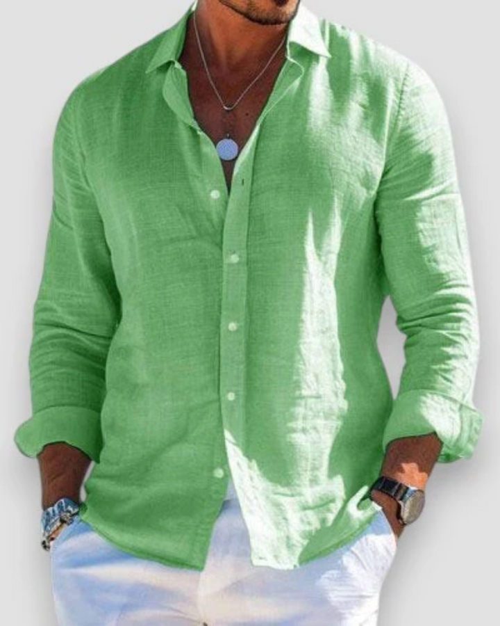 Camicia Uomo Casual in Lino Leggera e Versatile
